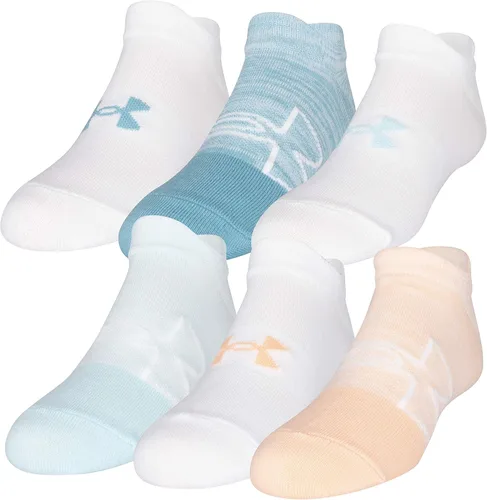 Vista 118 de Under Armour Calcetines ligeros invisibles Essential 2.0 para niños (paquete de 6)