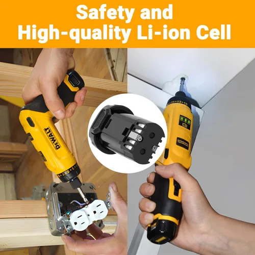 Vista 5 de Joiry Batería de repuesto de iones de litio de 8 V 2000 mAh con mayor seguridad y mayor tiempo de funcionamiento, compatible con herramientas