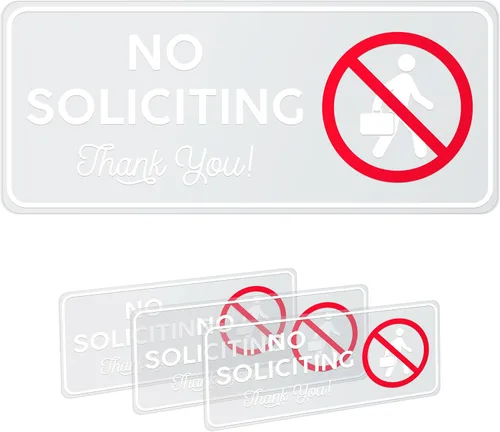 Vista 11 de ExcelMark Premium Letrero de «No Solicitar» para la Casa - Fabricado en los EE. UU. (Mediano - 7 cm x 17.8 cm, Negro con Letras Blancas)
