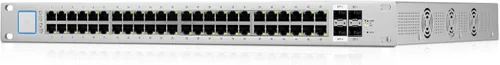 Vista 3 de Ubiquiti Networks - Switch UniFi de 8 puertos, Administración PoE+ Gigabit con SFP, 150 W (US-8-150 W), Blanco