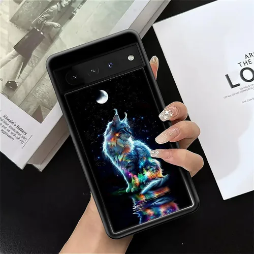 Vista 1239 de Compatible con Google Pixel 4A 5G Mobile Case Creative Acrylic Panel trasero Silicona Protección Grip especialmente diseñado para Google Pixel 4A 5G