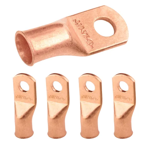 Vista 57 de SELTERM - 5 terminales de anillo resistentes para cable de batería, calibre 1/0 AWG, pernos de 1/2 pulgadas, terminales de calibre 0, ojales