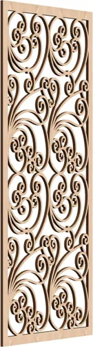 Vista 168 de 9 3/8"W x 24 3/8"H x 1/4"T Marilla Decorativos Paneles de Pared de Madera Calado, Abedul