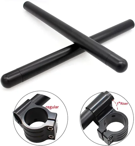 Vista 6 de PROCNC 30mm 7/8" Manillar de aluminio para motocicleta CNC, tubo de horquilla regular con clip, reemplazable, apto para bicicleta universal, Cafe