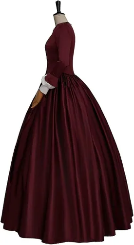 Vista 4 de SFWXCOS The Piano Cosplay Ada McGrath - Disfraz victoriano de la década de 1860, vestido de baile rococó