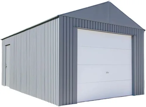 Vista 10 de Sojag Everest Galvalume Steel de 12 x 10 pies con paredes extra altas para garaje, edificio de almacenamiento, carbón