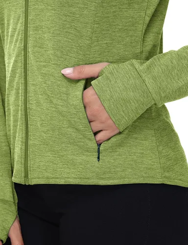Vista 20 de TBMPOY Chaquetas con capucha y protección solar UPF 50+ para mujer, ligeras, de manga larga, para senderismo, exteriores, con cremallera completa