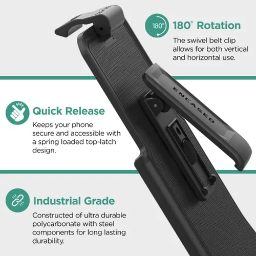 Vista 5 de Encased Funda para cinturón para Samsung A53 5G transparente con clip de funda (Galaxy A53-5G)