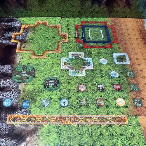 Vista 8 de Arcknight Plantillas de efectos de hechizos para Pathfinder 2E; 21 marcadores para hechizos AOE con referencia; fichas de condición, pulido e