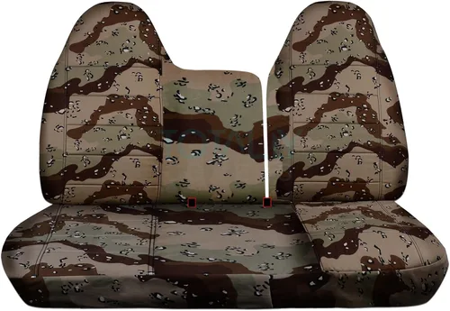 Vista 13 de Totally Covers Compatible con Ford F-150 F-250 1997-1998 Camo Fundas de asiento de camión (banco dividido delantero 40/60) sin reposabrazos/consola