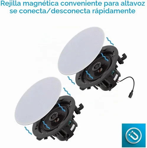 Vista 6 de Pyle Pyle PWRC55BT - Altavoz de montaje en techo y pared, Bluetooth inalámbrico de 5.25 pulgadas, kit de subwoofer de sonido estéreo de 2 vías