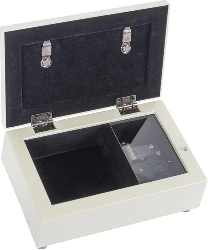 Vista 4 de Cottage Garden Sweet Sixteen All Your Dreams - Caja de música de marfil mate con texto en inglés All Your Dreams