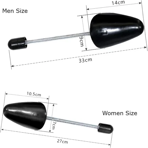 Vista 3 de XINGZI 1 par de zapatos de plástico negro portátil ajustable primavera árboles zapatos talladores zapatos forma camillas botas titulares
