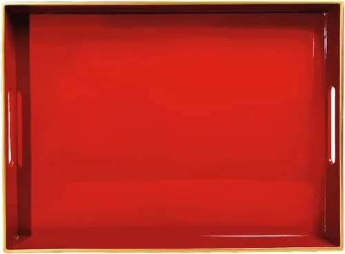 Vista 21 de Bandeja decorativa azul para mesa de café, bandeja de servir redonda de plástico con cuentas para encimera de cocina, otomana, sala de estar, (13")