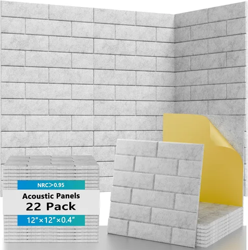 Vista 13 de CIUIUTIC - Paneles acústicos de pared, paquete de 6 paneles acústicos de 20 x 20 pulgadas, paneles acústicos decorativos, arte de pared absorbente