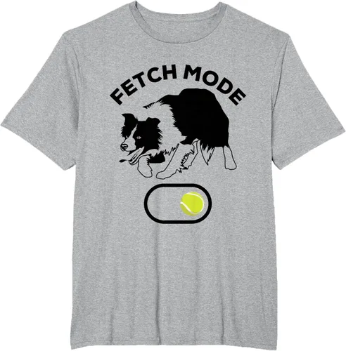 Vista 40 de Border Collie Stuff - Camiseta de pelota de tenis para hombre, Border Collie Fetch, Blanco Gris Oscuro