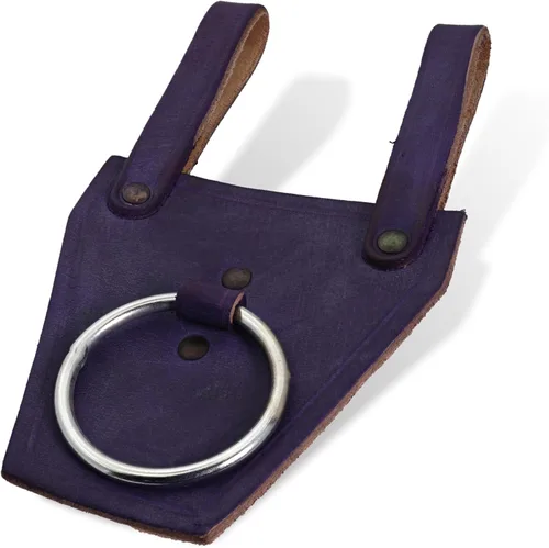 Vista 22 de Armory Replicas - Soporte de hacha de batalla vikingo medieval forjado a mano - Funda de cinturón de arma de cuero bovino funcional para disfraz