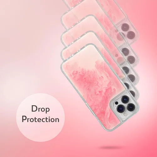 Vista 4 de SteepLab Flowing Neon Sand - Funda líquida para iPhone 14 Pro Max (2022, 6.7 pulgadas), protección de cuerpo completo con bisel elevado