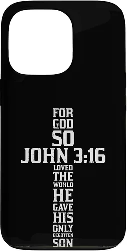 Vista 10 de iPhone 16 Cross John 3:16 Verso Biblia Dios Jesús Fe Cristiano Estuche de regalo