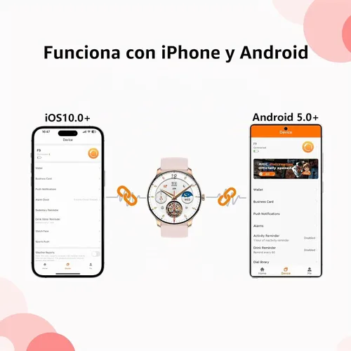 Vista 3 de Reloj inteligente para mujer de 1.43 pulgadas, pantalla AMOLED, funciona con Android/iPhone, resistente al agua IP68, batería de larga duración Oro