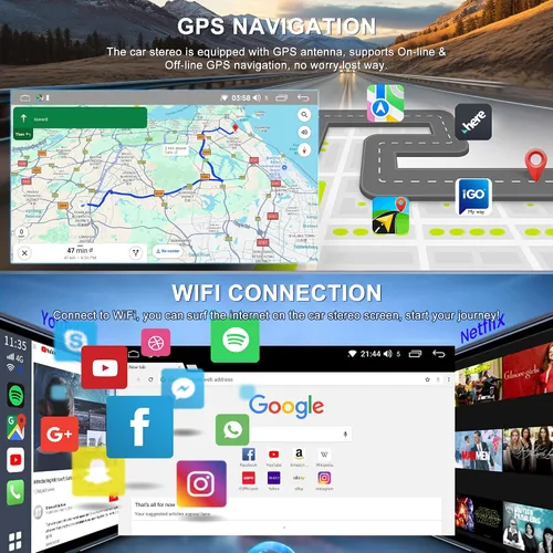 Vista 6 de Radio estéreo de coche para Ford F150 F250 F350 2004-2014, pantalla táctil de 7 pulgadas, Android 13, radio de coche, unidad principal estéreo, kit