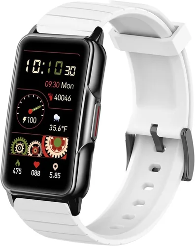Vista 11 de Lamshaw Compatible con la correa de reloj inteligente Mindrose, correa de silicona deportiva de repuesto suave compatible con Mindrose H80 1.47 Verde