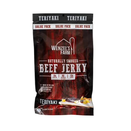 Vista 6 de Wenzel's Farm - Cecina de res original 10 oz. Ahumada naturalmente Sin MSG, rellenos, aglutinantes, colores artificiales Sin gluten