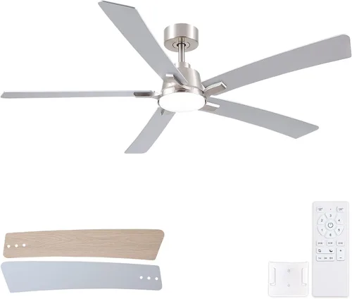Vista 26 de Ventiladores de techo de 42 pulgadas con luces y control remoto, ventilador de techo negro de montaje empotrado para dormitorio, sala de estar