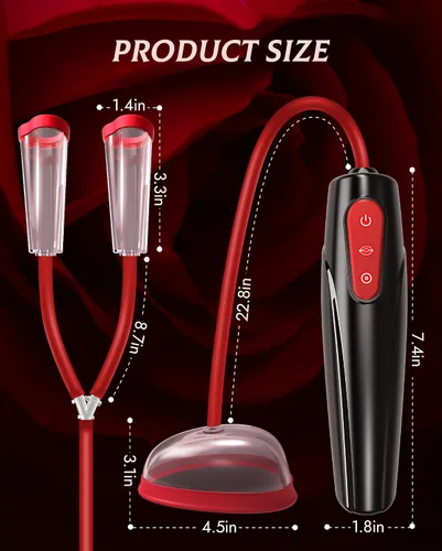Vista 6 de Bomba de Coño Juguetes Sexuales para Adultos - Kit de Juguetes BDSM Succionadores de Pezones Bomba Sexual Vaginal de Vacío Eléctrica con 3 Niveles