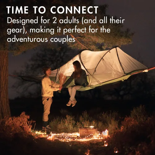 Vista 8 de Tentsile Connect V3 - Hamaca de tienda de campaña para 2 personas, The Original Tree Tent Company, capacidad de 880 libras, casa de árbol portátil
