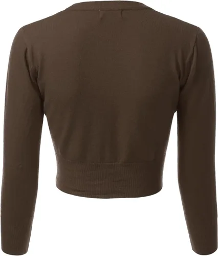 Vista 3 de Cárdigan corto de manga 34 para mujer (S-XXL)
