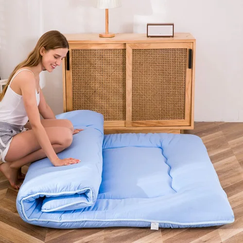 Vista 68 de MAXYOYO Colchón Japonés de Suelo Futón Colchón, Tapete de Tatami Engrosado de 4", Almohadilla para Dormir Plegable Enrollable para Niños y Niñas