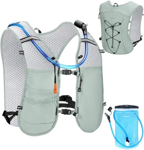 Vista 13 de ECOHUB Chaleco de Hidratación para Correr, Mochila Ligera y Transpirable con Bolsa de Agua de 2L Mochila de Día para Senderismo, Trail Running