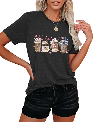 Vista 3 de Camisetas para el día de San Valentín para mujer, diseño de corazón y fantasma, diseño de fantasma, regalo para el día de San Valentín