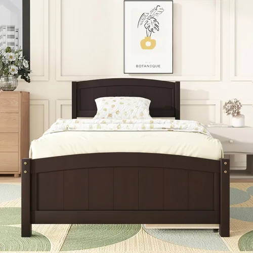 Vista 3 de Harper & Bright Designs Cama de plataforma de tamaño individual con 2 cajones de almacenamiento, marco de cama individual de madera