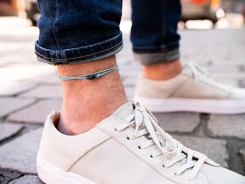 Vista 40 de Made by Nami Surfer Anklet with Snap Hook Clasp Waterproof & Adjustable Thin String Ankle Bracelets for Women and Men Handmade Jewelry for Beach and