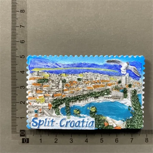 Vista 6 de Split Croacia - Imán para nevera, recuerdo de viaje, decoración de nevera, calcomanía magnética, colección artesanal