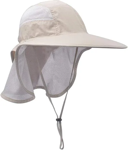 Vista 4 de lenikis Sombreros unisex para actividades al aire libre, protección UV, con solapa para el cuello