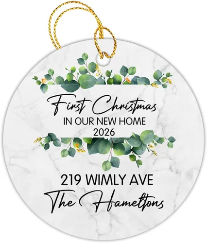 Vista 11 de Adorno personalizado para la primera Navidad en nuestro nuevo hogar, adorno de primera Navidad en el nuevo hogar, regalo de decoración
