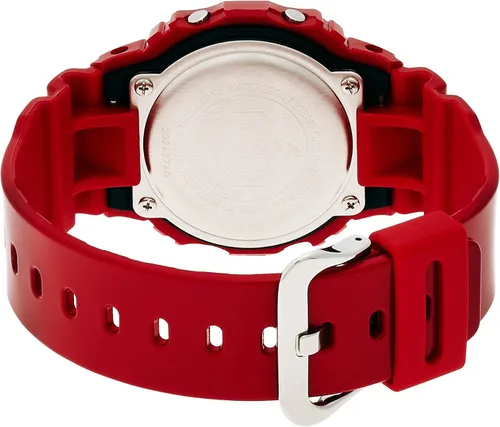 Vista 2 de Casio G-Shock - Carcasa y pulsera de resina de plástico rojo solar resistente, esfera digital, gráfico de marea, datos de luna, Rojo -, Digital