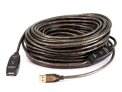 Vista 6 de Monoprice Cable de extensión/repetidor activo USB 2.0 A macho a hembra de 49 pies (extensión compatible con Kinect y PS3 Move)