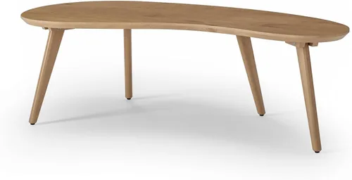 Vista 9 de Camaflexi Mesa de centro en forma abstracta moderna de mediados de siglo/madera/acabado negro