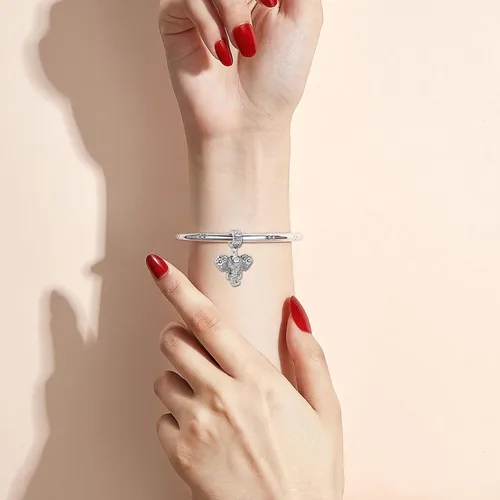 Vista 3 de KunBead Colgantes de elefante para mujeres y niñas, compatibles con pulseras Pandora, Cobre, vidrio