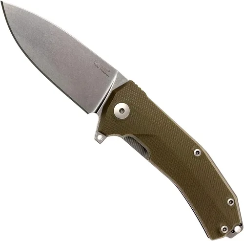 Vista 13 de LionSTEEL KUR EDC - Cuchillo plegable, hoja de acero lavada a la piedra de Sleipner