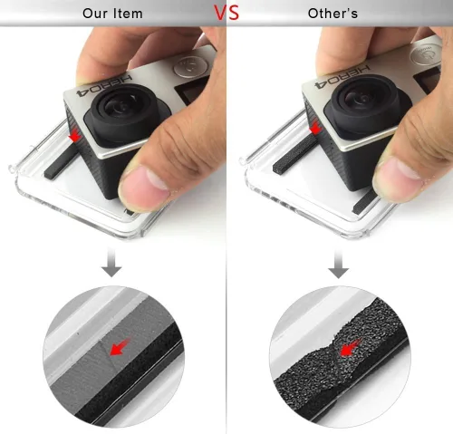 Vista 5 de SOONSUN Reemplazo de puertas traseras BacPac para GoPro Hero 4/3+ carcasa estándar