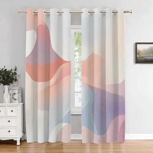Vista 137 de Maritime Ocean Blackout Tier Curtains, Anchors Nautical Art Half Window Drapes for Kitchen with Rod Pocket,Room Darkening 2 Pack 26X24 Inches