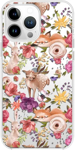 Vista 7 de Blingy's Funda para iPhone 14 Pro, diseño de hojas de otoño doradas, diseño divertido de otoño, funda protectora transparente de TPU suave