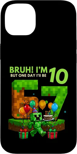 Vista 15 de Bruh I'm 10 But One-Day I'll Be 67 Retro 10th Birthday Kids Case for iPhone 17
