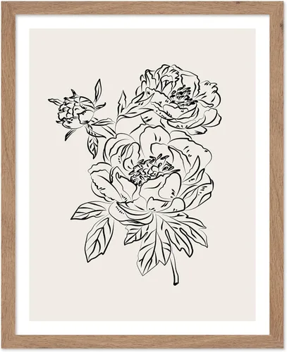 Vista 52 de Poster Master Póster Plumeria - Impresión de flores retro, arte floral, arte de flores tropicales, arte de línea - Arte de boceto - Arte abstracto