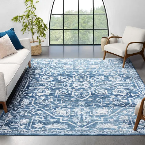 Vista 69 de Well Woven - Alfombra tejida estilo vintage con diseño de medallón, 68 x 120 cm